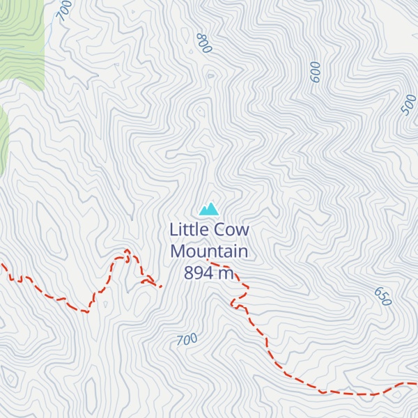 Map of Little Cow Mountain