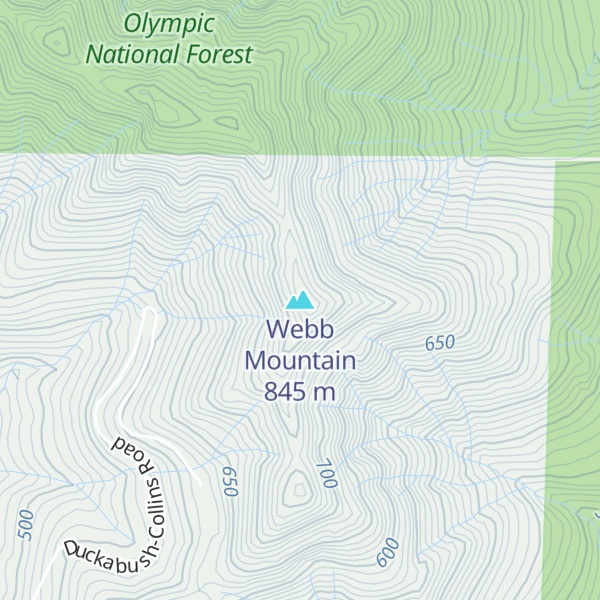 Map of Webb Mountain