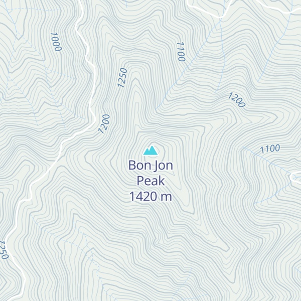 Map of Bon Jon Peak