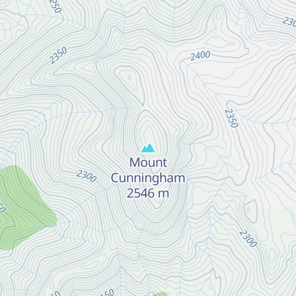 Map of Mount Cunningham