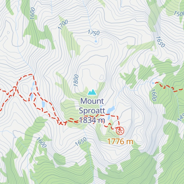 Map of Mount Sproatt