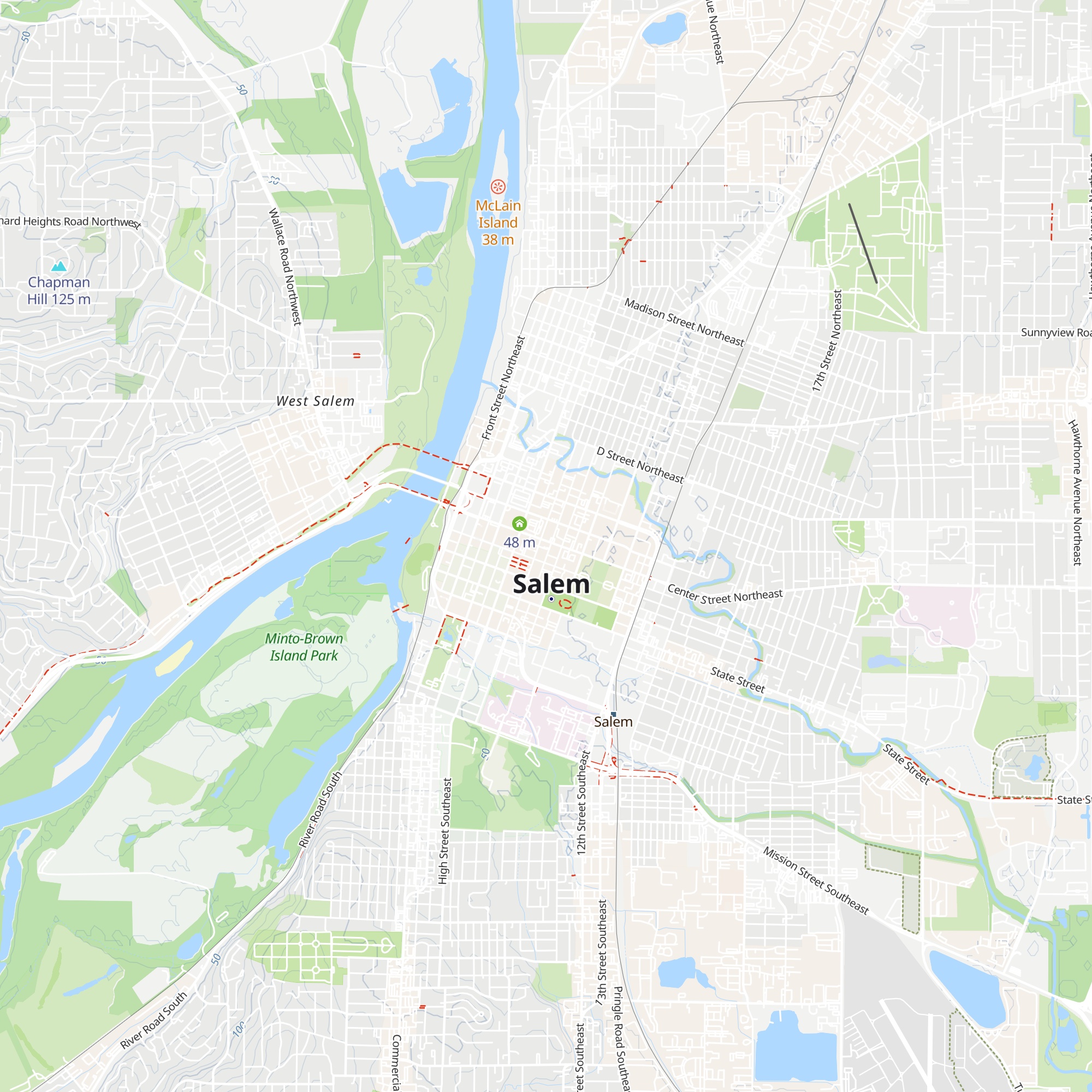 Travel Salem map