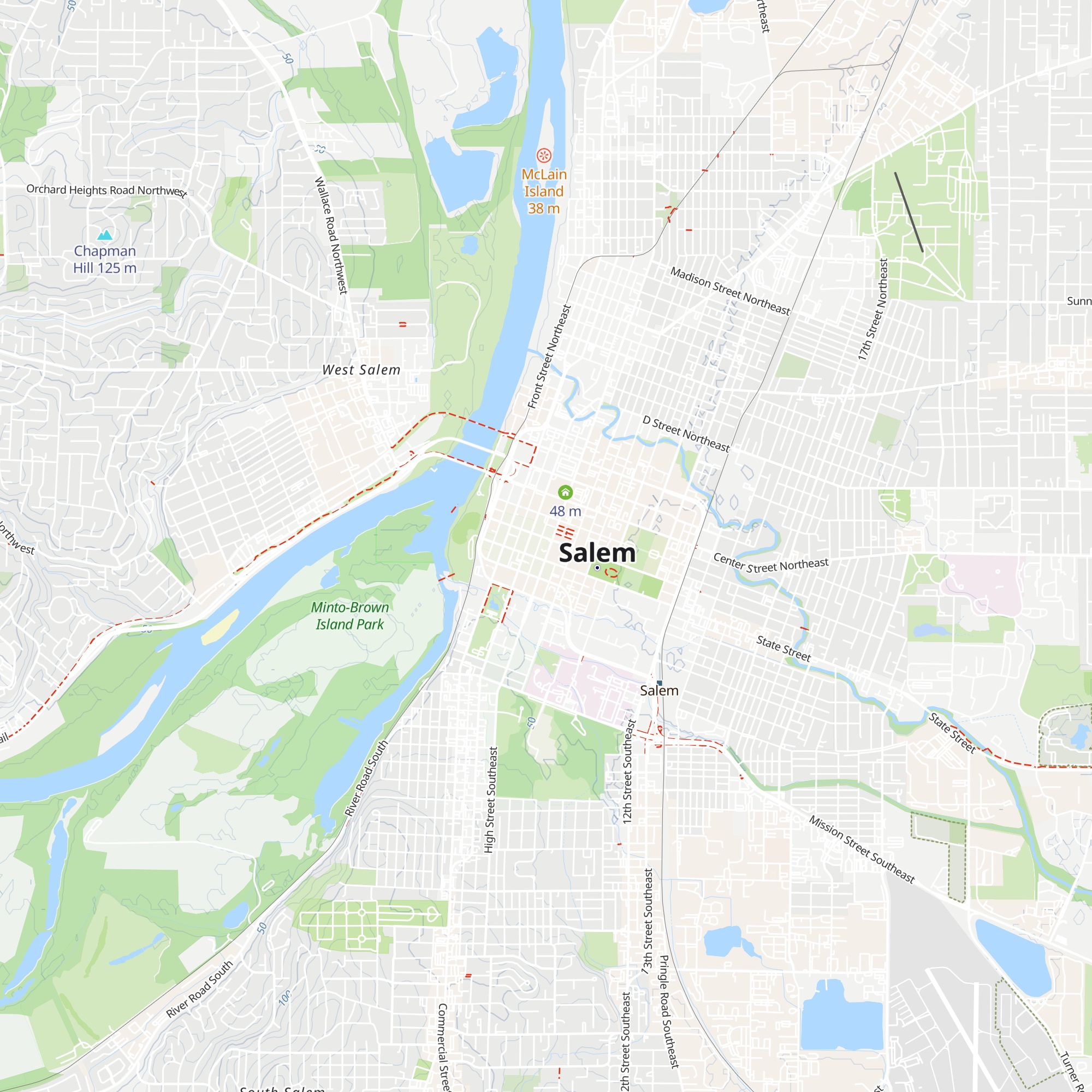 Salem Visitor Information map