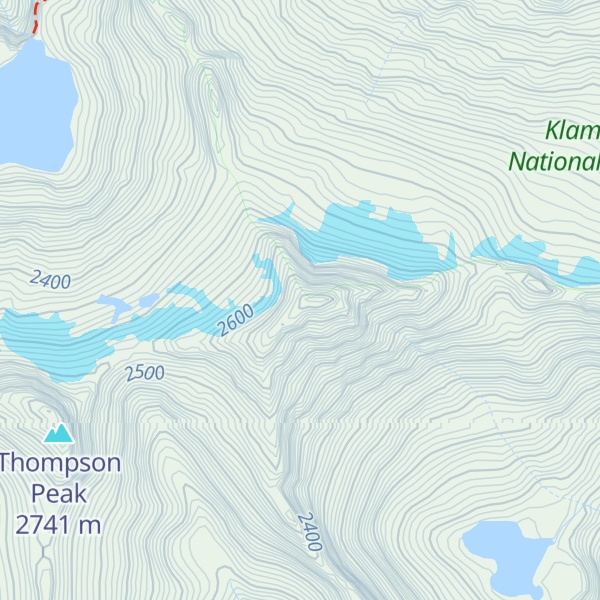 Map of Caesar Peak
