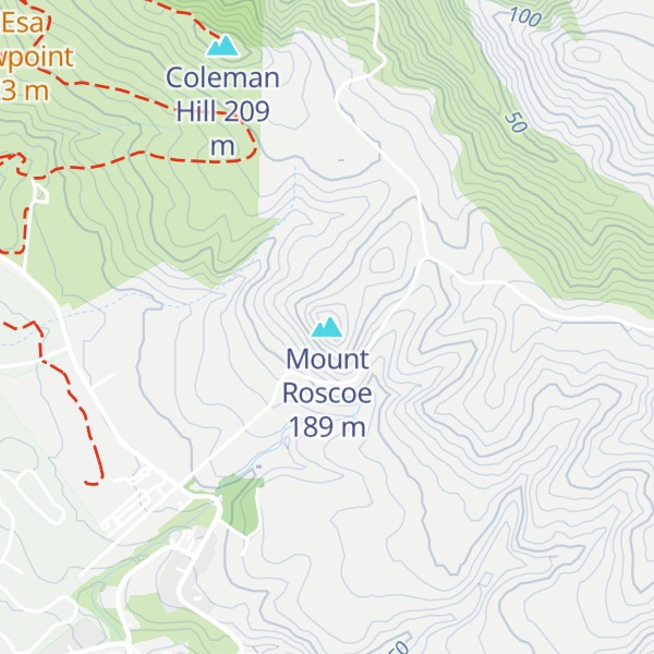 Map of Mount Roscoe