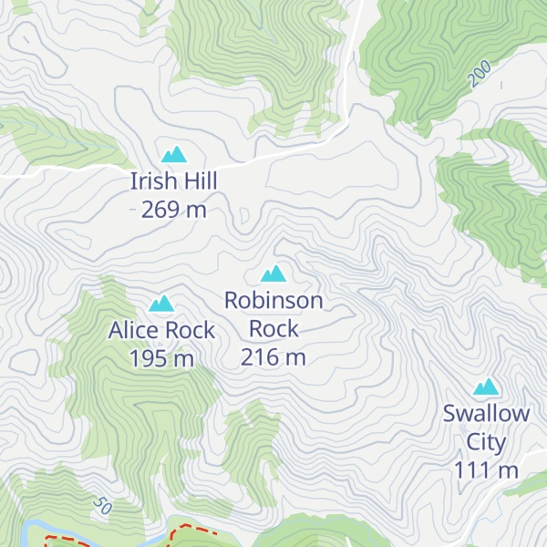 Map of Robinson Rock