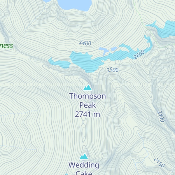 Map of Thompson Peak