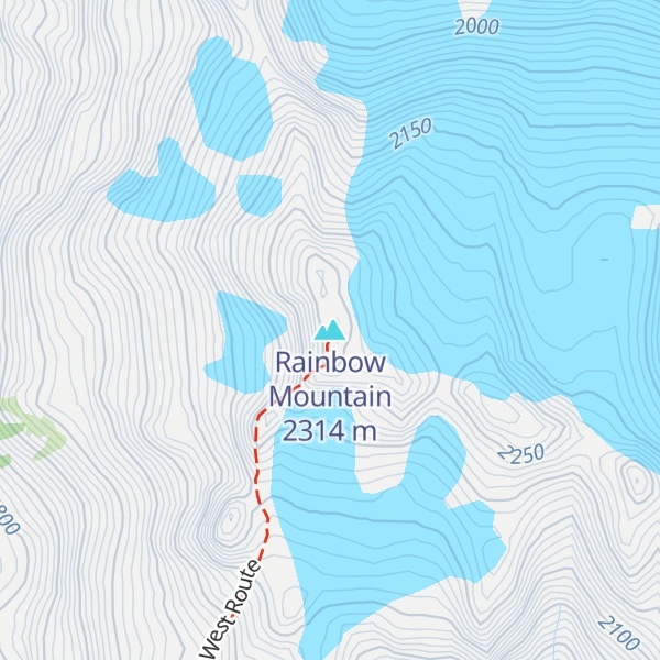 Map of Rainbow Mountain
