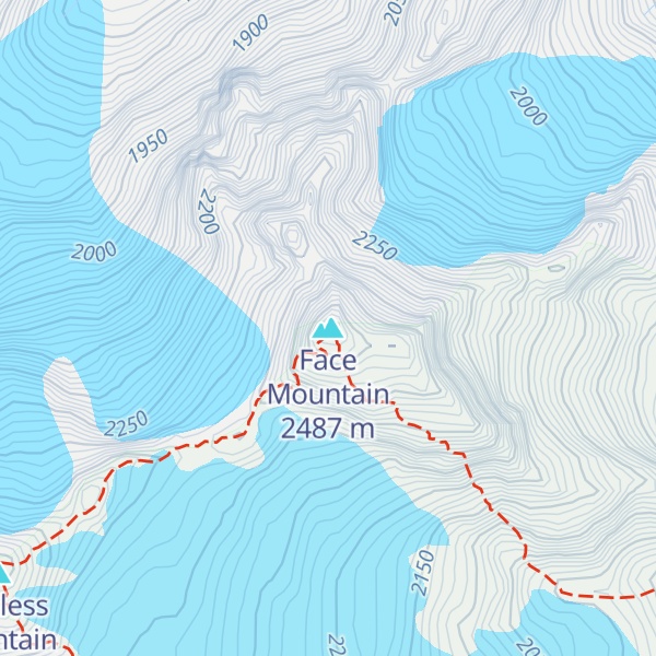 Map of Face Mountain
