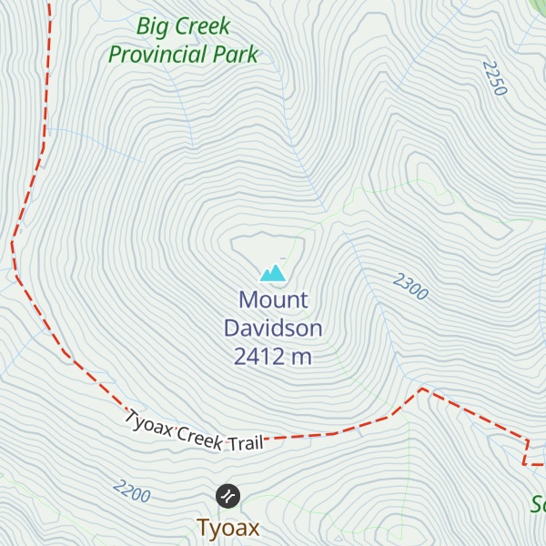 Map of Mount Davidson