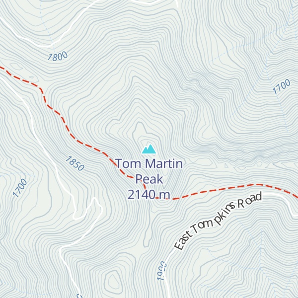 Map of Tom Martin Peak