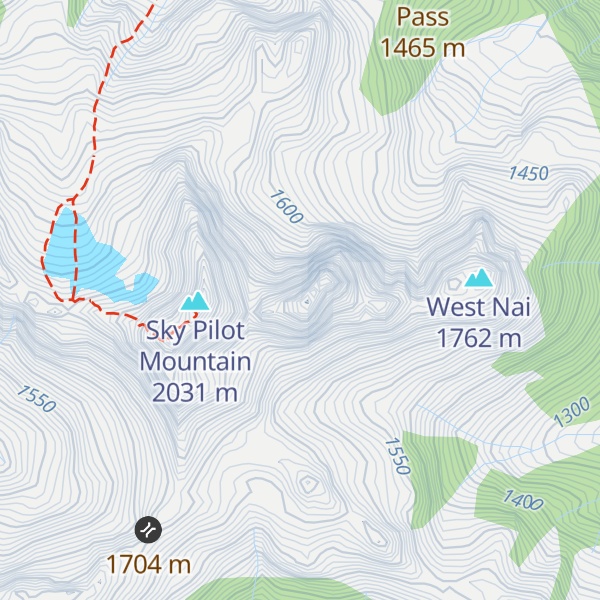 Map of Ledge Mountain