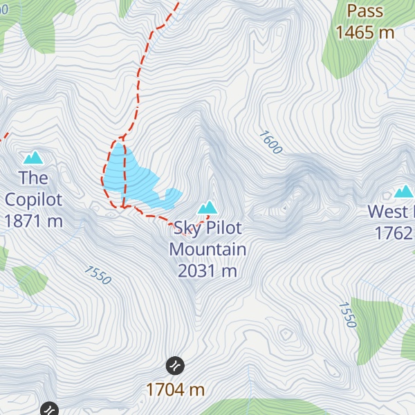Map of Sky Pilot Mountain