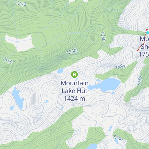 Map of Mountain Lake Hut