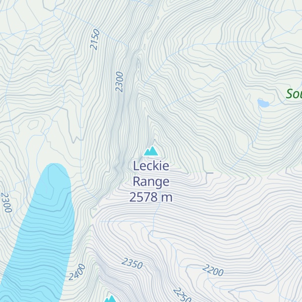 Map of Leckie Range