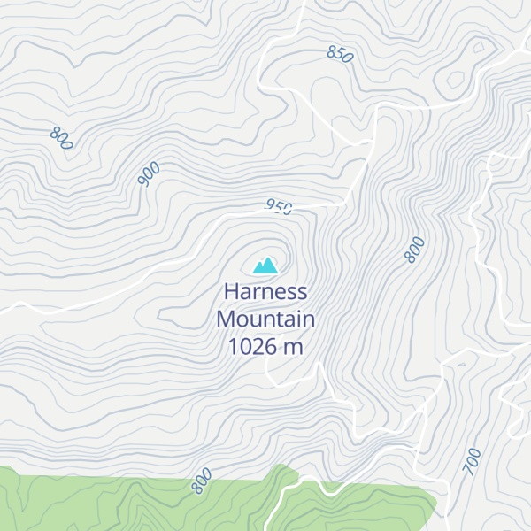 Map of Harness Mountain