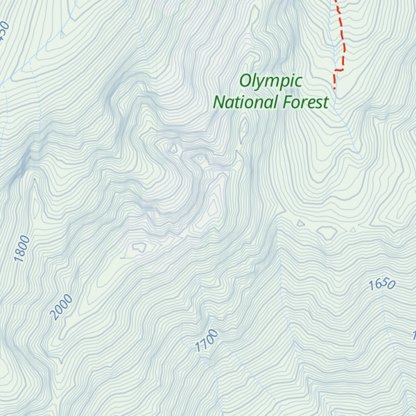 Map of Mount Worthington-Northeast Peak