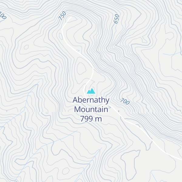 Map of Abernathy Mountain
