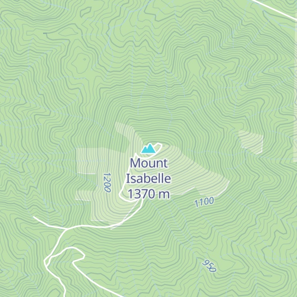Map of Mount Isabelle