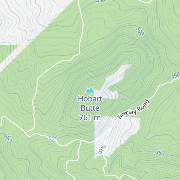 Map of Hobart Butte