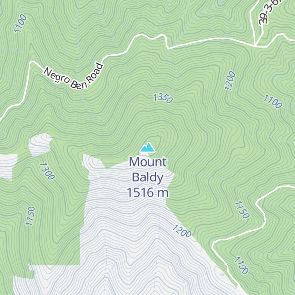Map of Mount Baldy