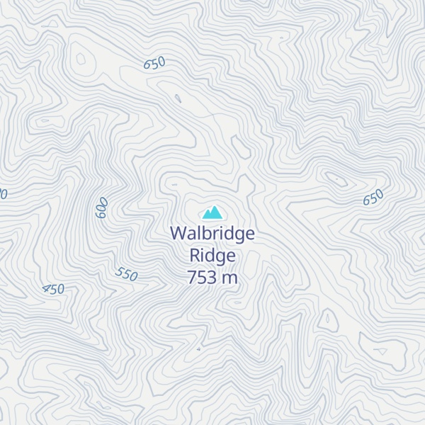 Map of Walbridge Ridge