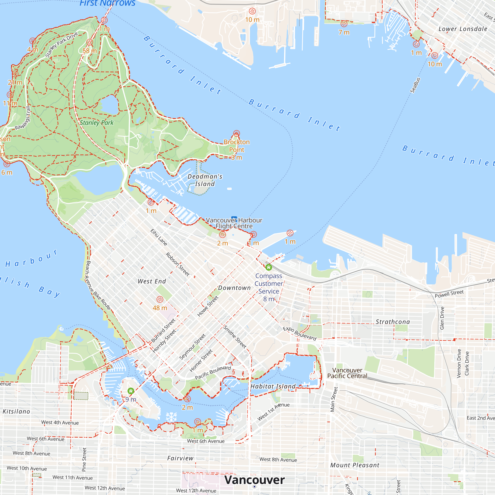 Vancouver Tourism Visitor Centre map
