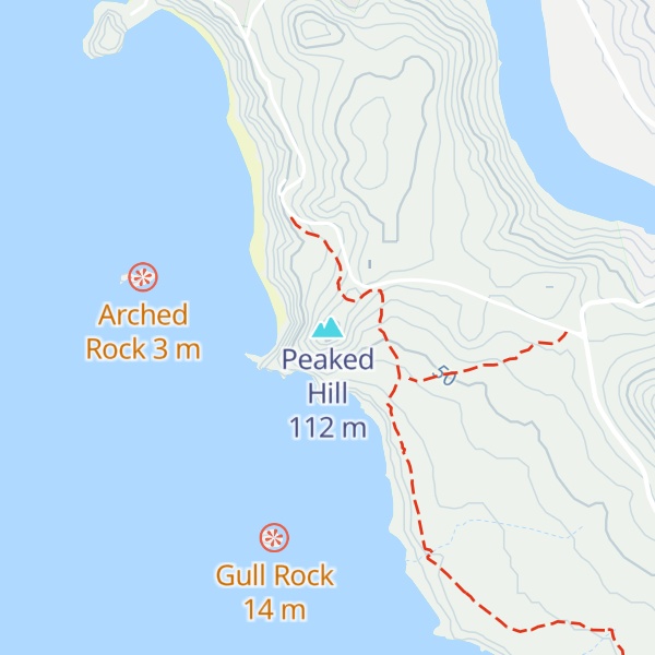 Map of Peaked Hill