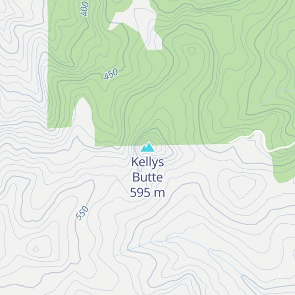 Map of Kellys Butte