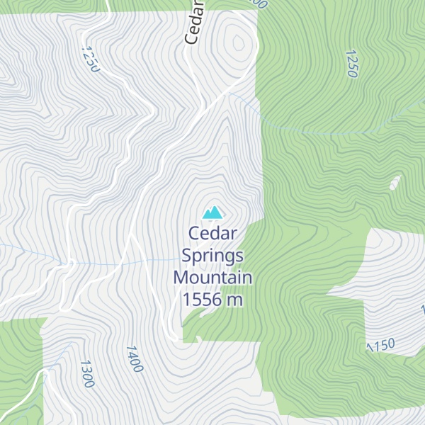 Map of Cedar Springs Mountain