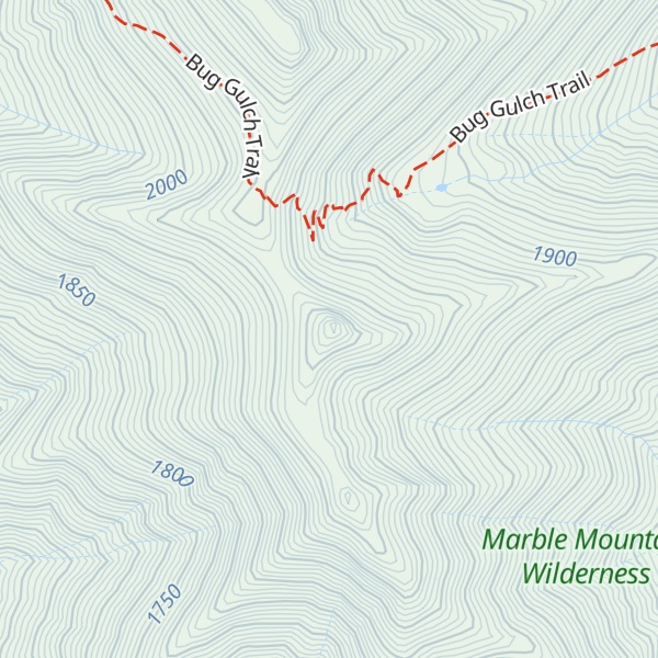 Map of Bear Wallow Peak