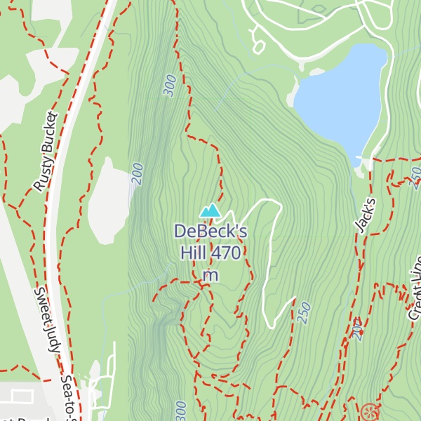 Map of DeBeck's Hill