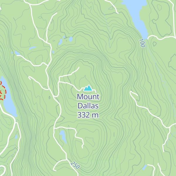 Map of Mount Dallas