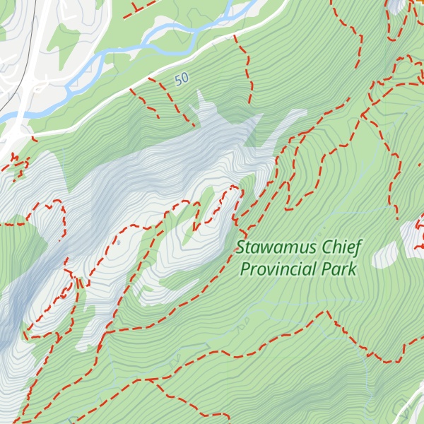 Map of Stawamus Chief 3rd Peak