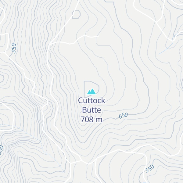 Map of Cuttock Butte