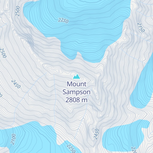 Map of Mount Sampson