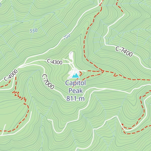 Map of Capitol Peak