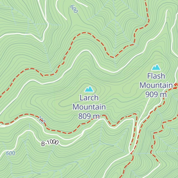 Map of Larch Mountain