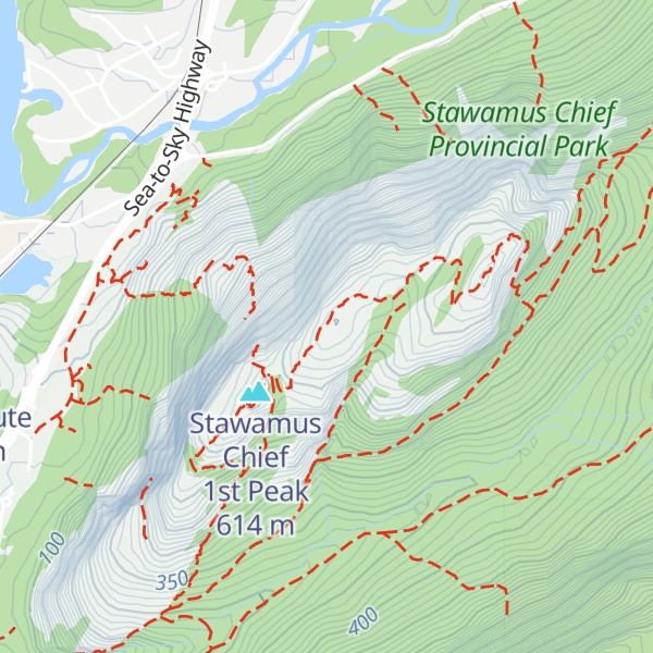 Map of Stawamus Chief 2nd Peak