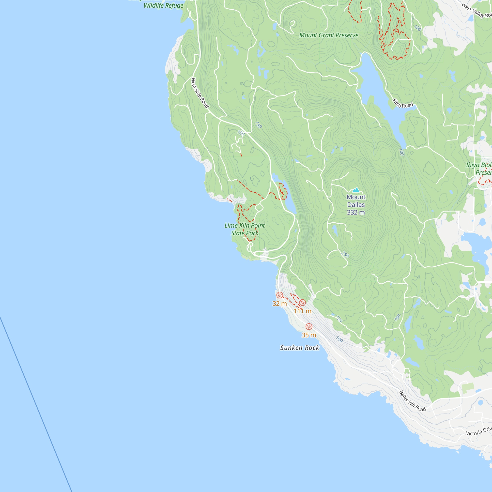 Lime Kiln Point Interpretive Center map