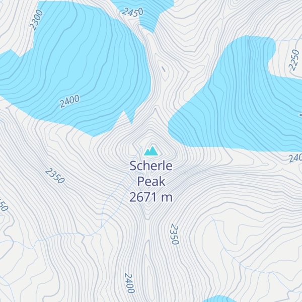 Map of Scherle Peak