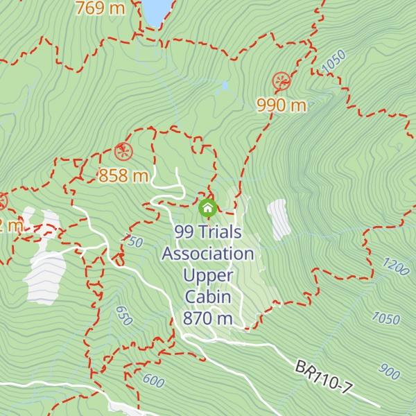 Map of 99 Trials Association Upper Cabin