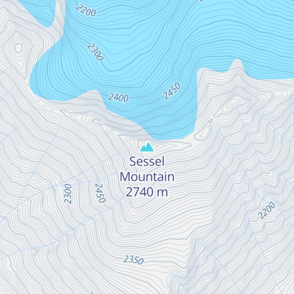 Map of Sessel Mountain