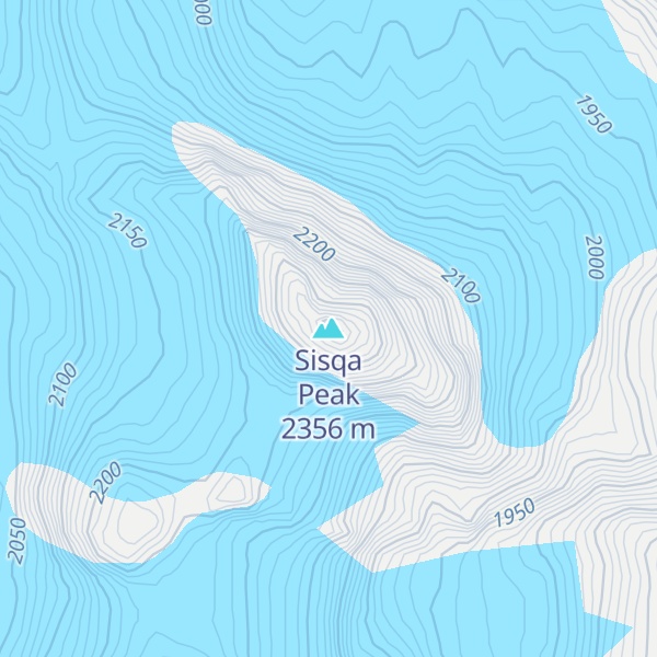 Map of Sisqa Peak