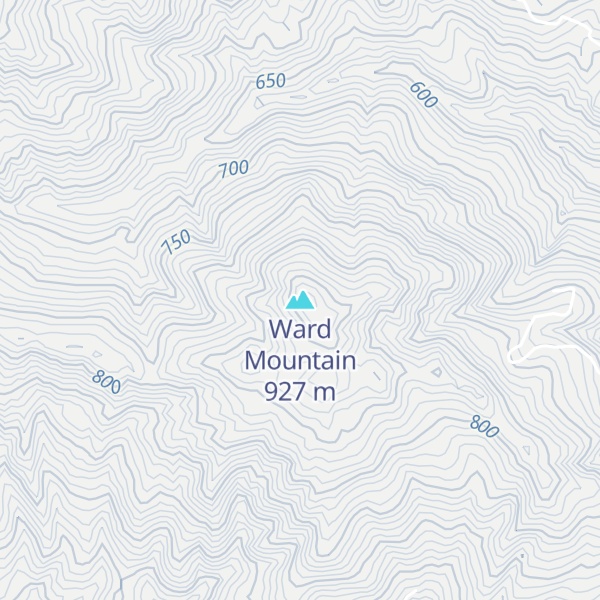 Map of Ward Mountain