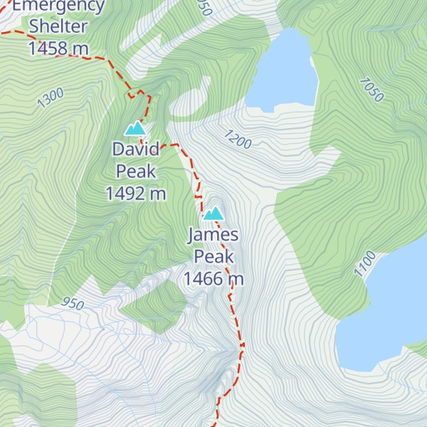 Map of James Peak