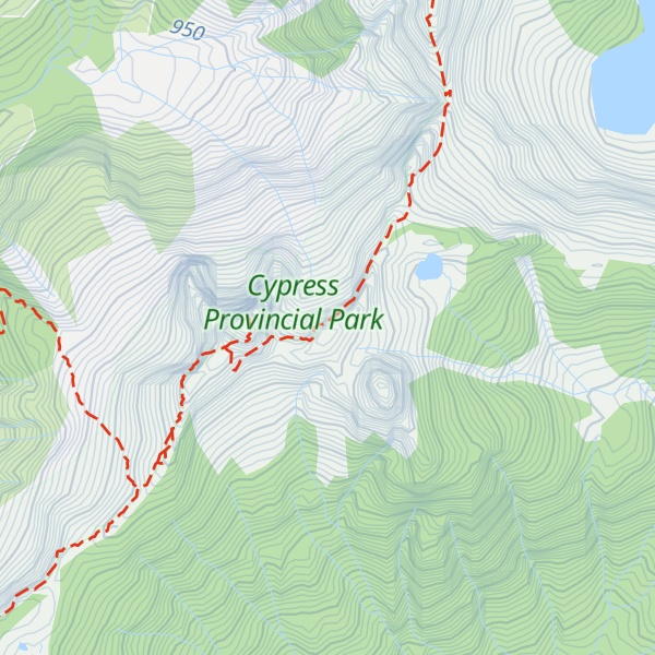 Map of Thomas Peak