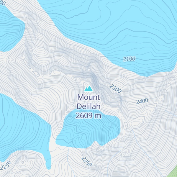 Map of Mount Delilah