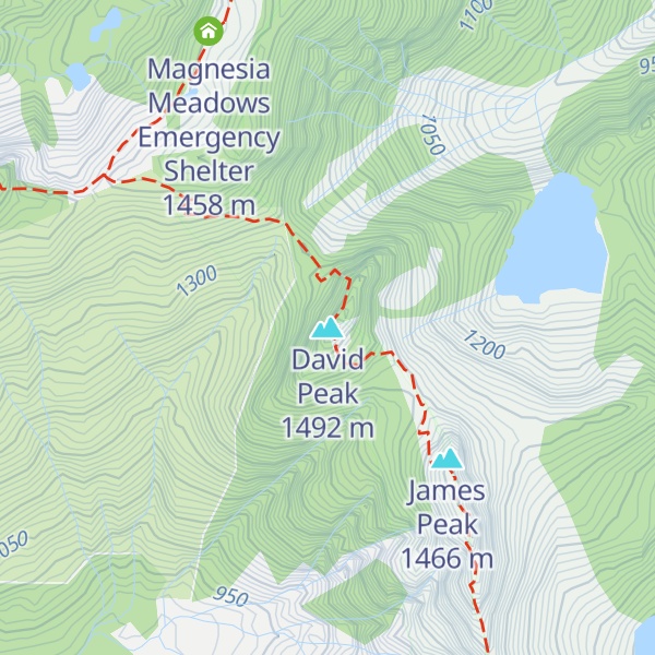 Map of David Peak