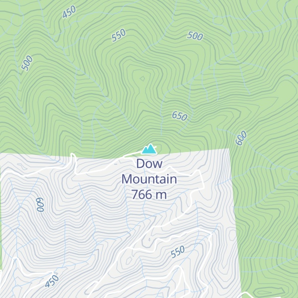Map of Dow Mountain